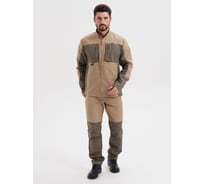 Костюм РАССО "ДРИМ" куртка+брюки, цвет бежевый/олива, р 64-66/158-164 76972 (64/158)