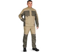 Костюм РАССО "ДРИМ" куртка+брюки, цвет бежевый/олива, р 52-54/170-176 76972 (52/170)