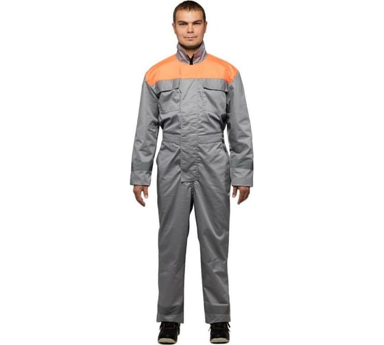 Мужской комбинезон ООО Комус л30-КБЗ серый/оранжевый, р.60-62, рост 182-188 1263840 1