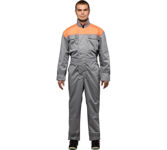 Мужской комбинезон ООО Комус л30-КБЗ серый/оранжевый, р.48-50, рост 170-176 1263842 1
