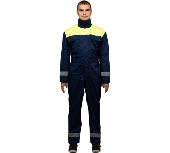Мужской комбинезон ООО Комус л30-КБЗ синий/лимонный, р.56-58, рост 170-176 1263834 1