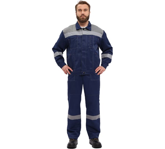 Костюм URSUS ЛЕГИОН куртка/полукомбинезон, темно-синий/серый, 48-50, 170-176 КОС817-005/48-50, 170-176