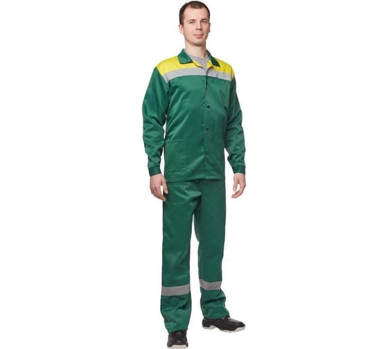 Летний костюм ООО Комус л02-КБР зеленый/желтый, р. 64-66/170-176 523707 1