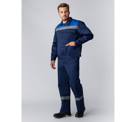 Костюм ФАКЕЛ Труженик-2 СОП ткань cмесовая, 210 п/к, темно-синий/васильковый 87467960 87467960.026