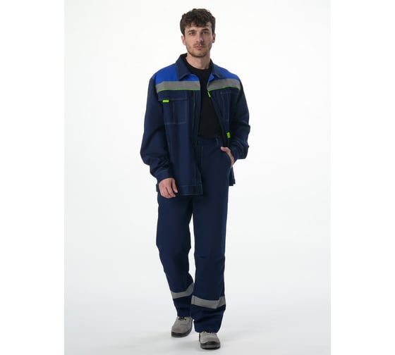 Костюм ФАКЕЛ Фаворит-1 СОП ткань cмесовая, 210 брюки, темно-синий/васильковый 87475112 87475112.008 1