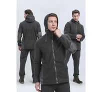 Куртка с капюшоном ФАКЕЛ Кэмп ткань флис, темно-серый 87494817 87494817.012