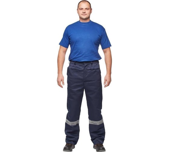 Мужские летние брюки ООО Комус л03-БР синий, р.48-50, рост 158-164 785182 1