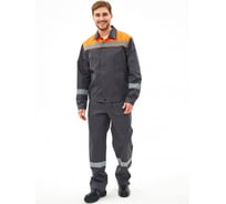 Костюм ФАКЕЛ Липецк-1 СОП CH ткань cмесовая, 280 брюки, темно-серый/оранжевый 87491044 87491044.004
