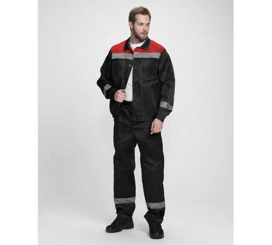 Костюм ФАКЕЛ Легион-1 СОП ткань cмесовая, 210 брюки, черный/красный 87490676 87490676.008 1