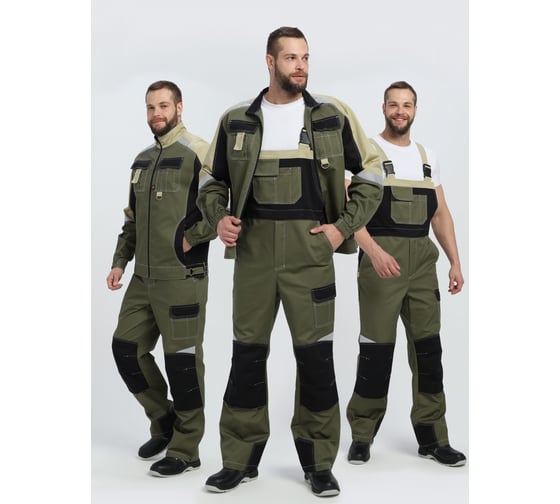 Костюм ФАКЕЛ Формула-2 CH МВО ткань cмесовая, 240 п/к, хаки/черный/бежевый 87495135 87495135.029 1