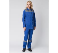 Женский костюм с брюками Факел Веснис-1 СОП К. (ткань смесовая, 210) васильковый/серый 87490982.008