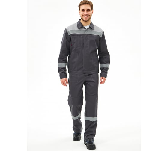 Костюм ФАКЕЛ Липецк-1 СОП CH ткань cмесовая, 280 брюки, темно-серый/светло-серый 87491046 87491046.024 1