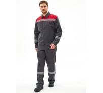 Костюм ФАКЕЛ Липецк-1 СОП CH ткань cмесовая, 280 брюки, темно-серый/красный 87491043 87491043.007