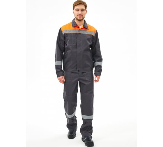 Костюм ФАКЕЛ Липецк-2 СОП CH ткань cмесовая, 280 п/к, темно-серый/оранжевый 87491035 87491035.011 1