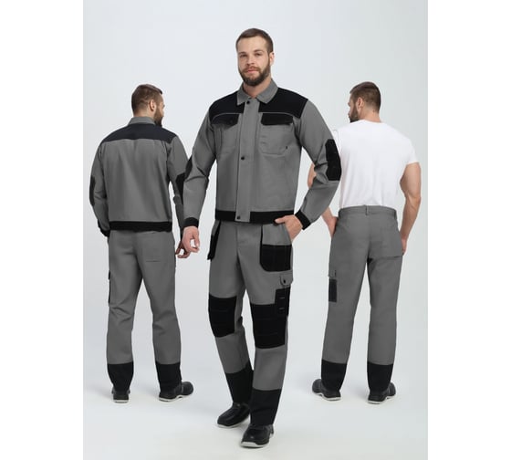 Костюм ФАКЕЛ Вест IMP ткань канвас 260 брюки, темно-серый/черный 87491540 87491540.013