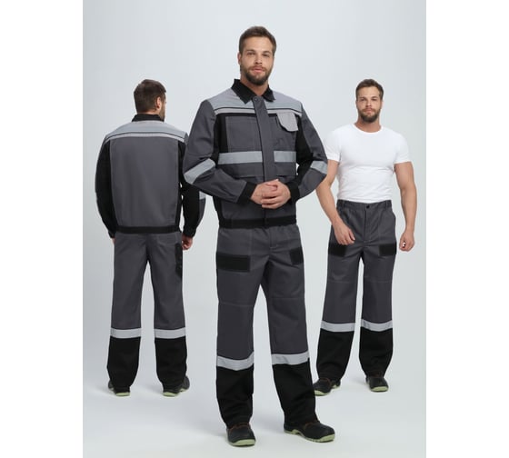 Костюм ФАКЕЛ Виват-1 Премиум CH МВО ткань cмесовая, 240 брюки, темно-серый/черный/светло-серый 87490893 87490893.006 1