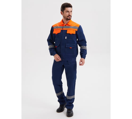 Костюм РАССО "Нова" куртка+п/к, синий/оранжевый, р.48-50/182-188 75666 (48/182) 1