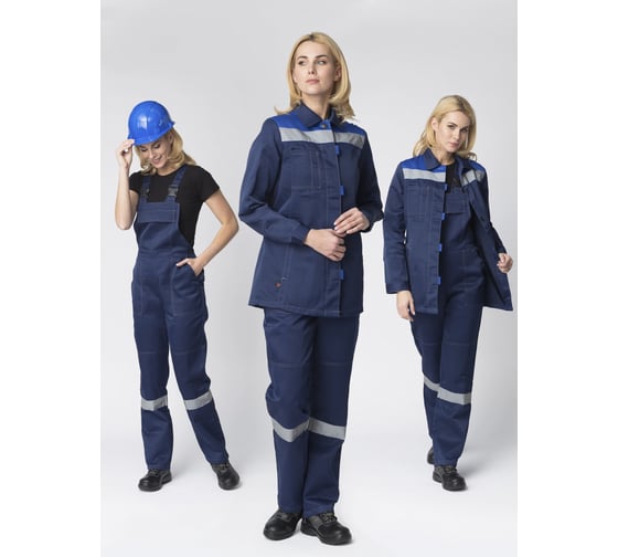 Костюм женский ФАКЕЛ Весна-2 СОП CH ткань cмесовая, 210 п/к, темно-синий/васильковый 87489789 87489789.017 1