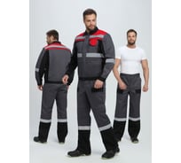 Костюм ФАКЕЛ Виват-1 Премиум IMP ткань cмесовая, 240 брюки, темно-серый/черный/красный 87489287 87489287.015