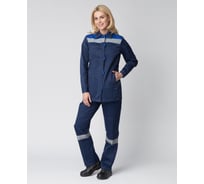 Костюм женский ФАКЕЛ Весна-1 СОП CH ткань cмесовая, 210 брюки, темно-синий/васильковый 87489788 87489788.006