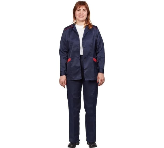 Женский костюм ООО Комус л12-КБР, синий/красный, р.52-54, рост 158-164 158438 1