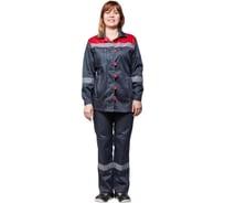 Женский костюм ООО Комус л20-КБР, серый/красный, р.44-46, рост 170-176 829837