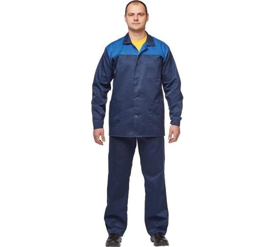 Мужской костюм ООО Комус л16-КБР, синий/васильковый, р.60-62, рост 170-176 684788 1