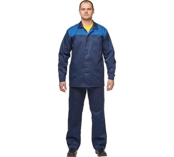 Мужской костюм ООО Комус л16-КБР, синий/васильковый, р.48-50, рост 182-188 684791 1