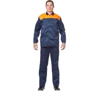 Мужской костюм ООО Комус л16-КБР, синий/оранжевый, р.52-54, рост 182-188 682027