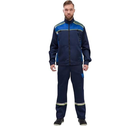 Мужской костюм ООО Комус л26-КПК синий/васильковый, р.60-62, рост 170-176 1002353 1