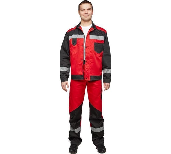 Мужской костюм ООО Комус л21-КБР красный/черный, р.48-50, рост 170-176 816146 1