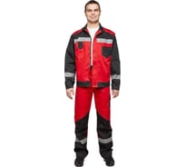 Мужской костюм ООО Комус л21-КБР красный/черный, р.60-62, рост 170-176 816149