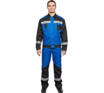 Мужской костюм ООО Комус л21-КПК, васильковый/черный, р.44-46, рост 170-176 816109