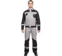 Мужской костюм ООО Комус л21-КПК, серый/черный, р.60-62, рост 170-176 816161