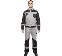 Мужской костюм ООО Комус л21-КПК, серый/черный, р.48-50, рост 170-176 816158