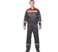 Мужской летний костюм ООО Комус л20-КБР серый/красный, размер 44-46, рост 182-188 702385