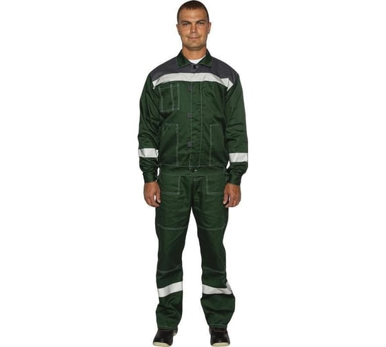 Мужской летний костюм ООО Комус л20-КПК зеленый/серый, размер 52-54, рост 182-188 1242611 1