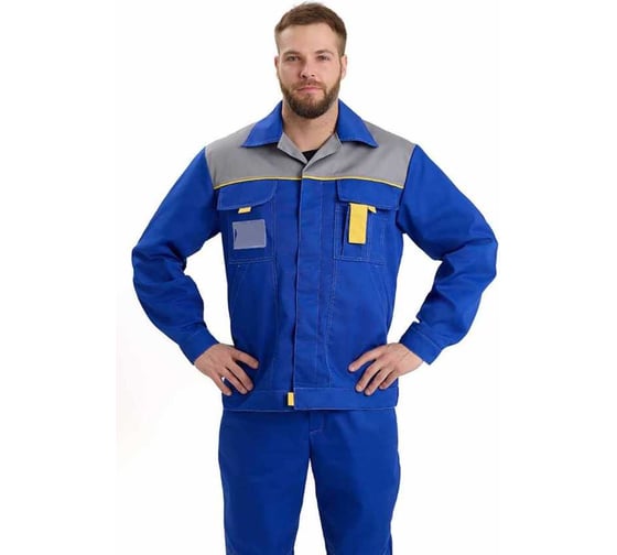 Костюм мужской Уралспецзащита Днепр (куртка, полукомбинезон) серый, 48-50/182-188 дп-кпк-муж-сер-48-182 1