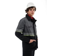 Костюм мужской Уралспецзащита Южная Широта, куртка, полукомбинезон, серый/черный 48-50/170-176 юш-кпк-муж-чер-48-170