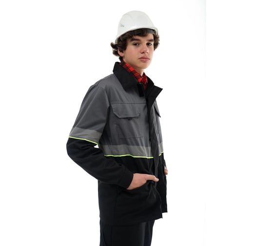 Костюм мужской Уралспецзащита Южная Широта, куртка, полукомбинезон, серый/черный 52-54/182-188 юш-кпк-муж-чер-52-182 1