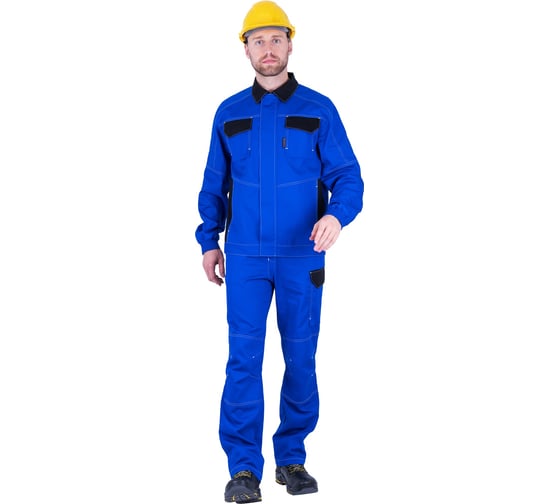 Летний костюм ГК Спецобъединение ПРАКТИК василек/черный Кос 025/104/170 1