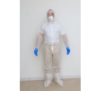 Защитный одноразовый нестерильный комбинезон РЕАЛ, плотность 40-42 г/кв.м, размер XL, 1603003000269