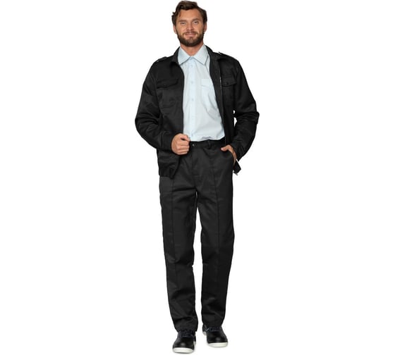 Костюм мужской Прабо Альфа черный, р. 96-100, рост 170-176 19132 1