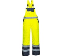 Контрастный полукомбинезон с подкладкой PORTWEST S489, желтый, размер XL S489YERXL