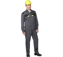 Куртка СИРИУС "ХОВАРД", темно-серая с черной и лимонной отделкой, р. 88-92/170-176 (ЧЗ) 46843