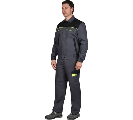 Куртка СИРИУС "ХОВАРД", темно-серая с черной и лимонной отделкой, р. 88-92/170-176 (ЧЗ) 46843 1