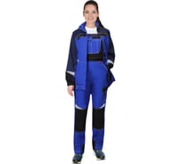 Костюм женский летний СИРИУС "ФАВОРИТ-МЕГА", куртка, п/к васильковый/темно-синий, р.112-116/158-164 (ЧЗ) 145451