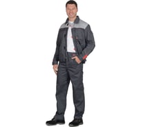 Костюм летний СИРИУС "ФАВОРИТ"-К, куртка, брюки тёмно-серый с серым тк.Орион р. 96-100/182-188 (ЧЗ) 87353-к