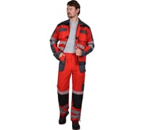 Костюм СИРИУС "АТОМ"-К куртка, брюки красный с серым р.120-124/170-176 (ЧЗ) 148920-к