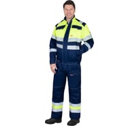 Костюм СИРИУС "НАВИГАТОР"-2Р куртка, брюки синий с лимонным и 2 СОП 50 мм р. 88-92/170-176 (ЧЗ) 152388-р